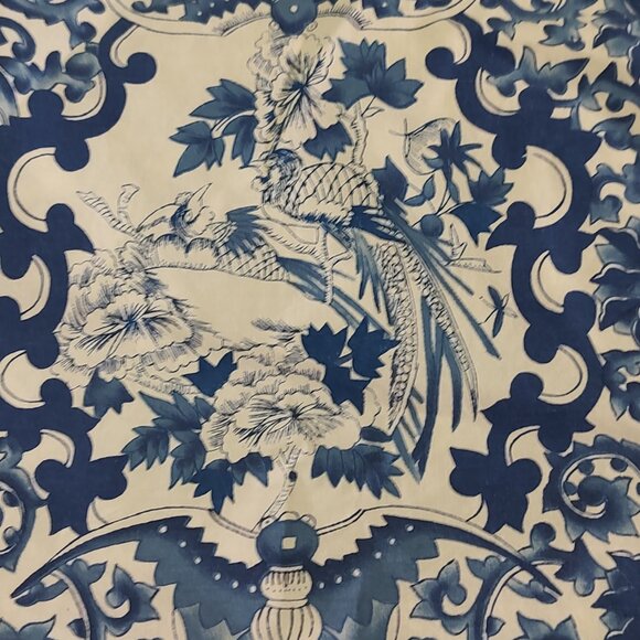 Two (2) Ralph Lauren Tamarind Porcelain Blue King Ruffled Pillow Shams - Picture 3 of 6